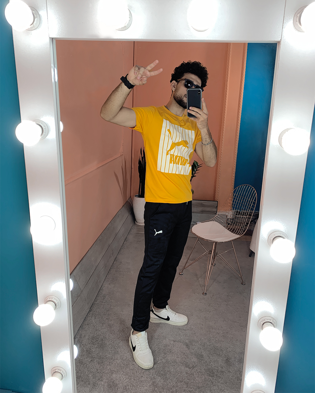 ست تیشرت شلوار Puma زرد مردانه مدل Zarad