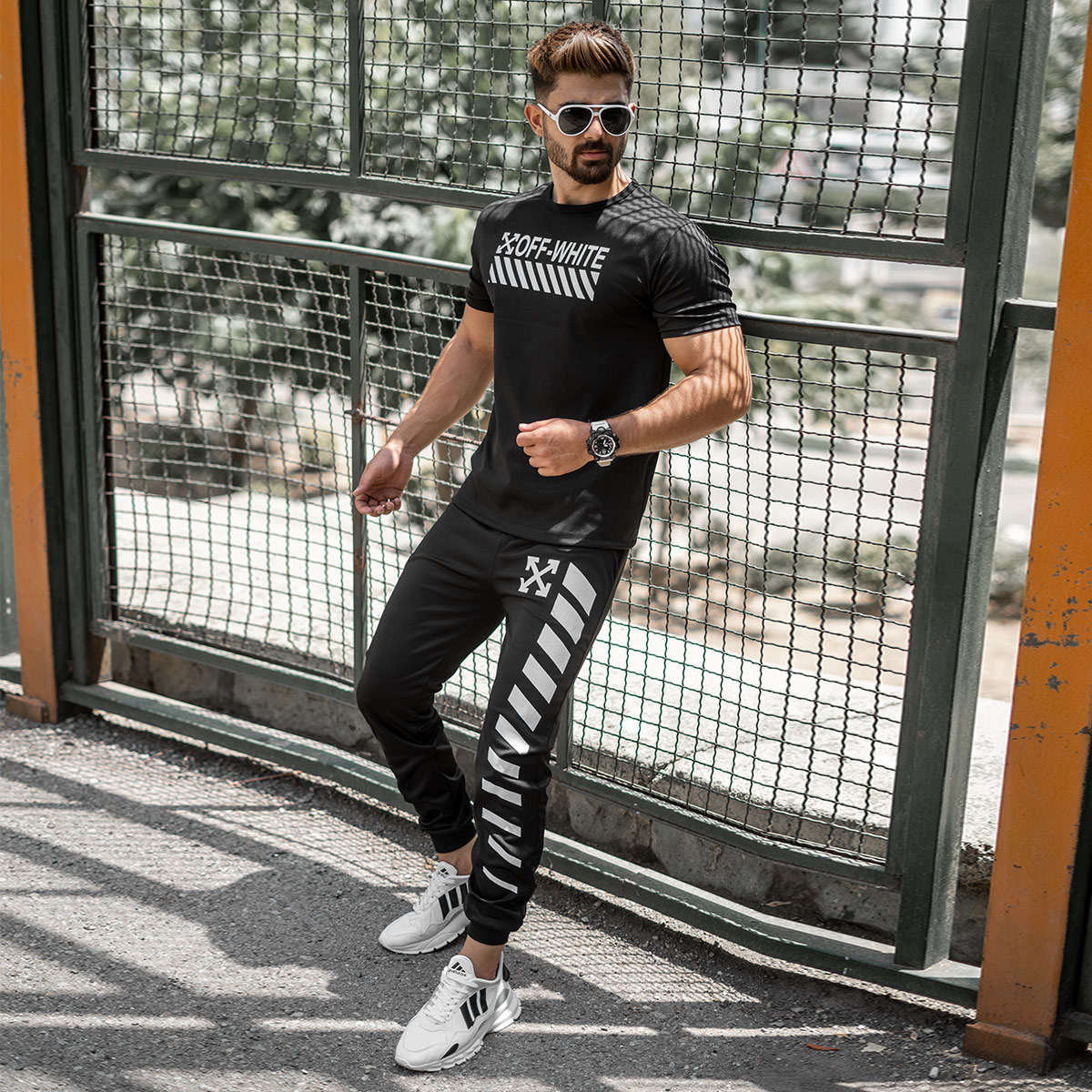 ست تیشرت شلوار off-white مردانه مدلVesta