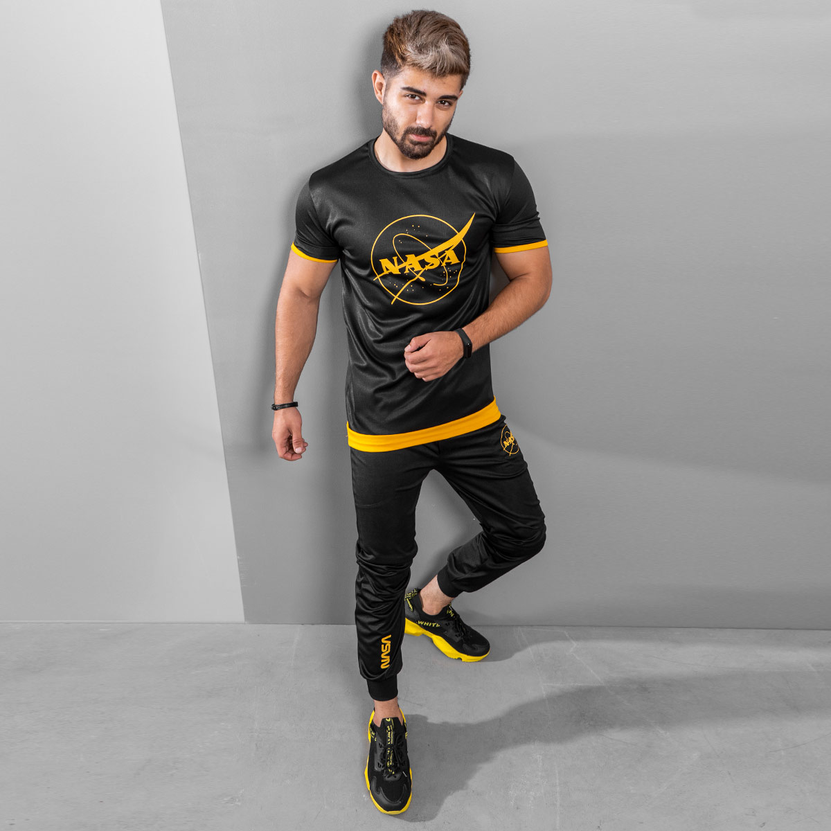 ست تیشرت شلوار Nasaمردانه مدلIkat