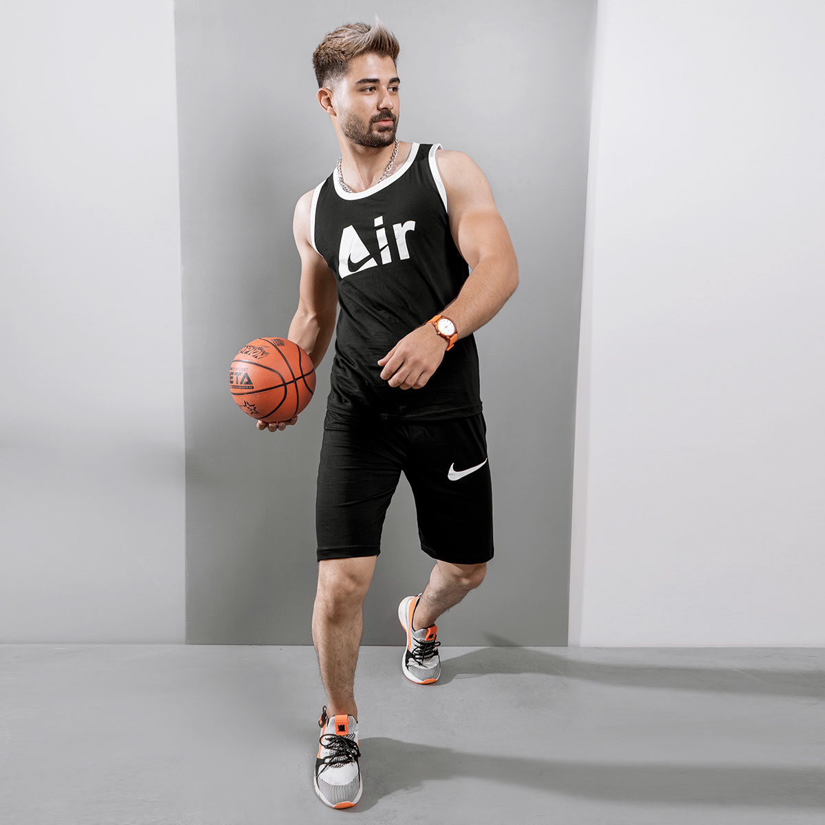 ست رکابی شلوارک Nike Air مردانه مدل Yaka