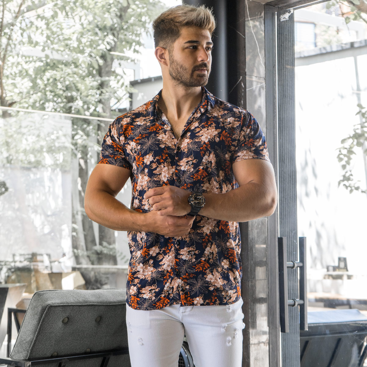 پیراهن هاوایی مردانه مدل Hardi