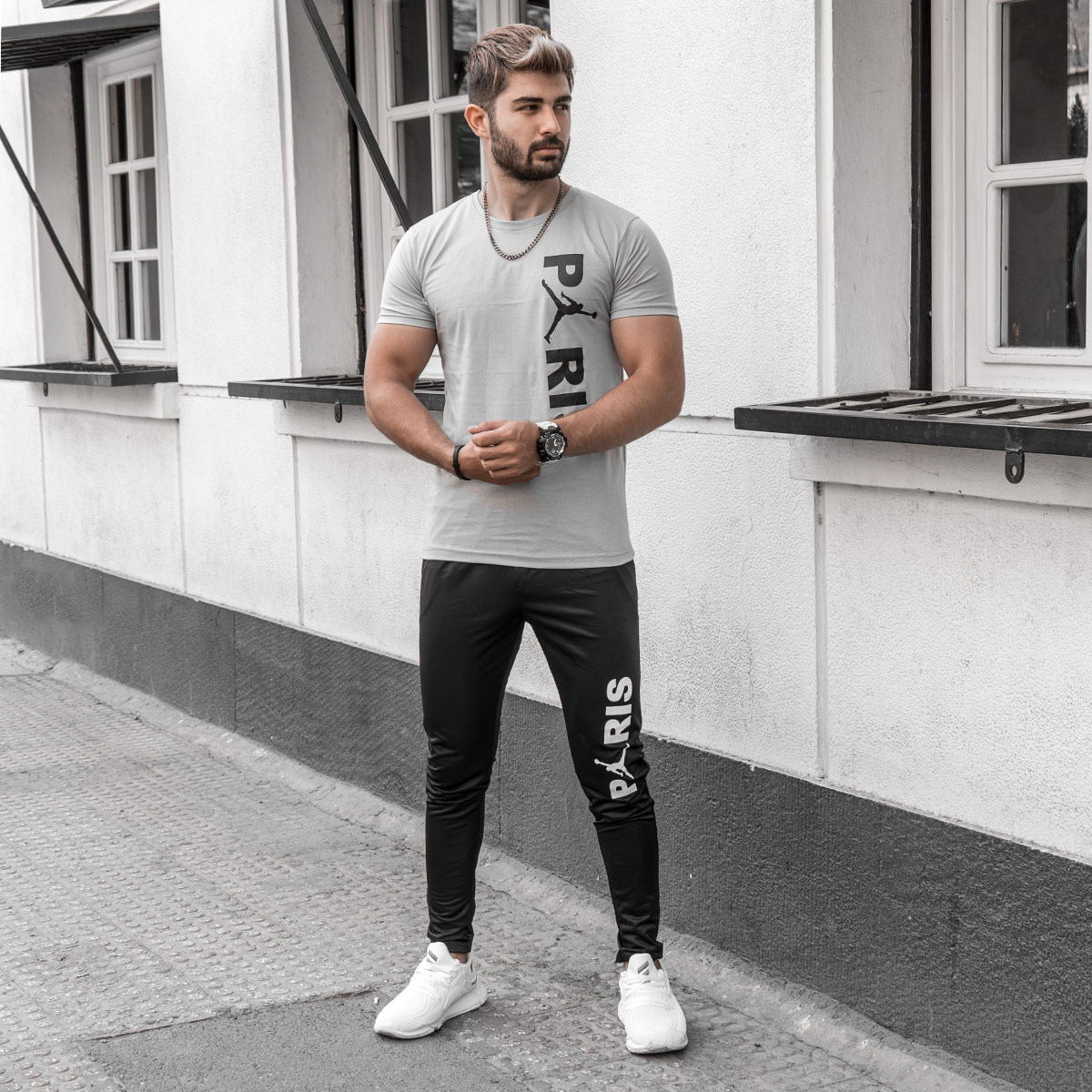 ست تیشرت شلوار جردن پاریس مردانه مدل Diora