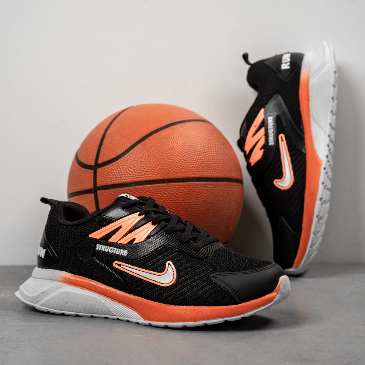 کفش ورزشی Nike Structure مردانه مشکی نارنجی مدلZomit